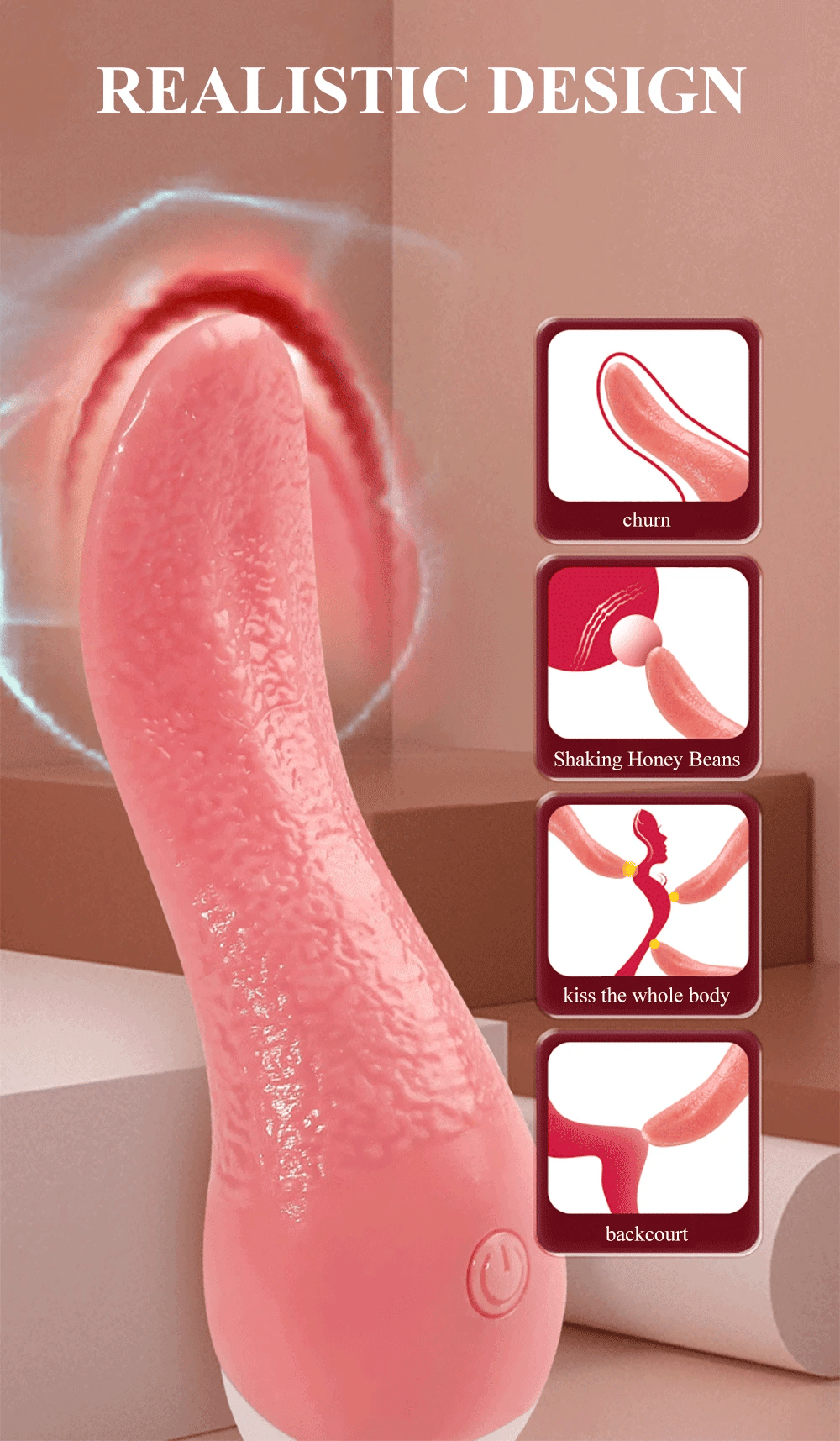 Vibrating Tongue Stimulator - Female Sex Toy - Clitoral Stimulation