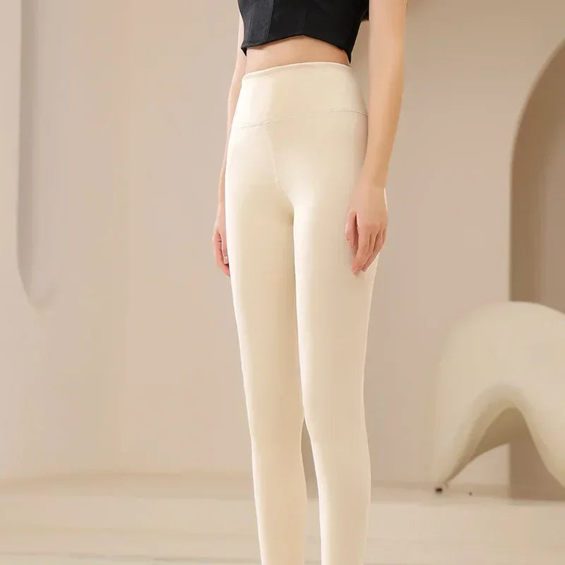 Pearl Fleece Lined Leggings - Winter Thermal Warm Pants