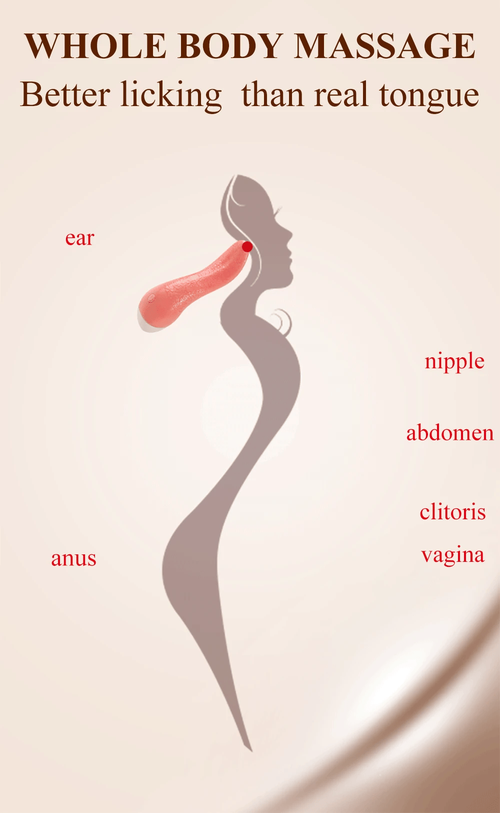 Vibrating Tongue Stimulator - Female Sex Toy - Clitoral Stimulation