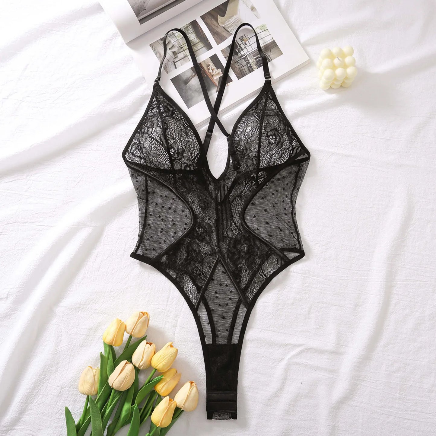Sexy Lace Bodysuit - Slim Fit Backless One Piece Lingerie