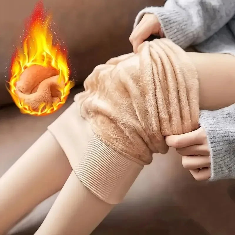 Pearl Fleece Lined Leggings - Winter Thermal Warm Pants